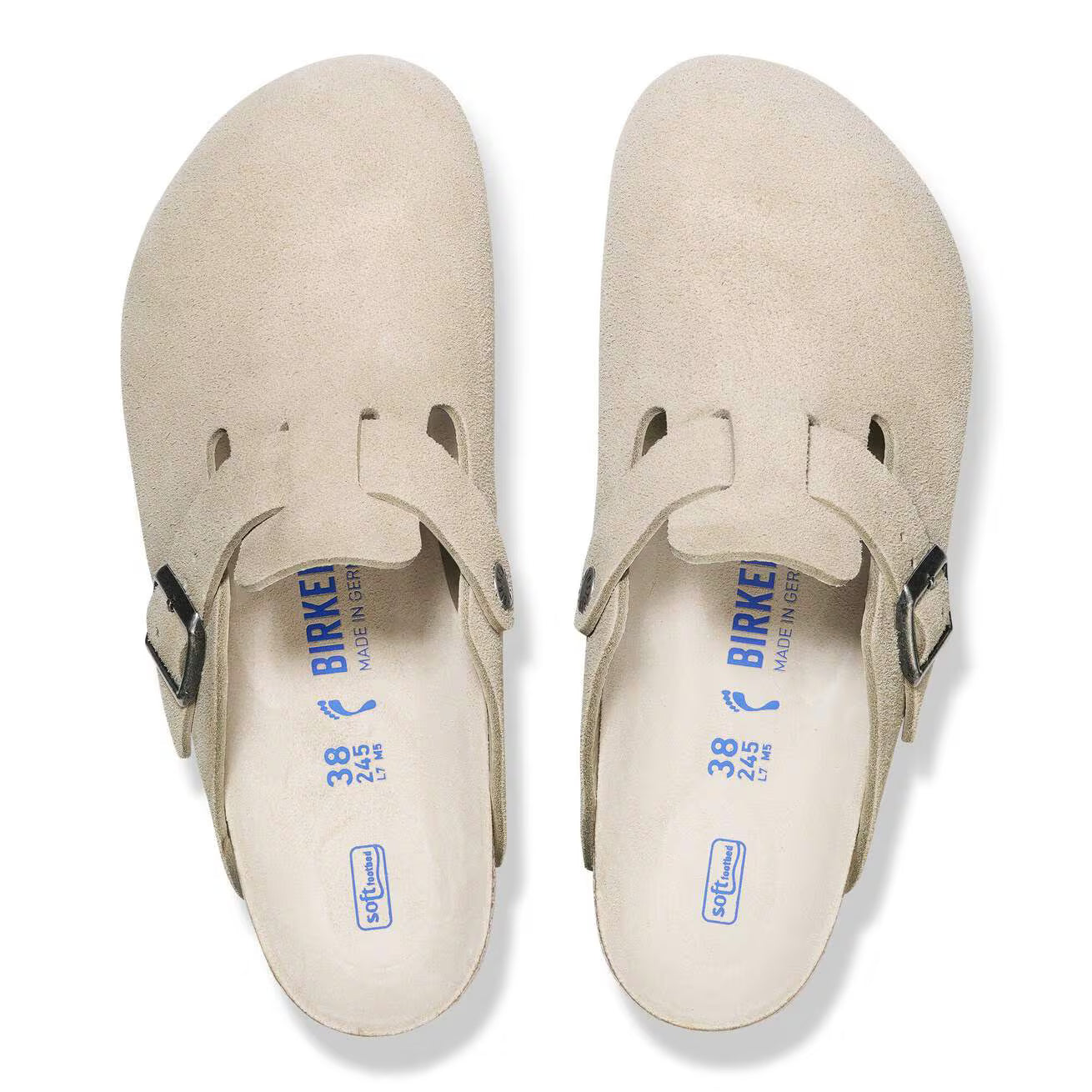 Birkenstock - Boston lit de pied souple beige