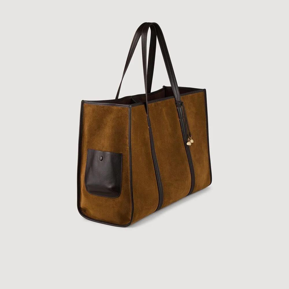 Sandro - Sac Cabas Suède Marron