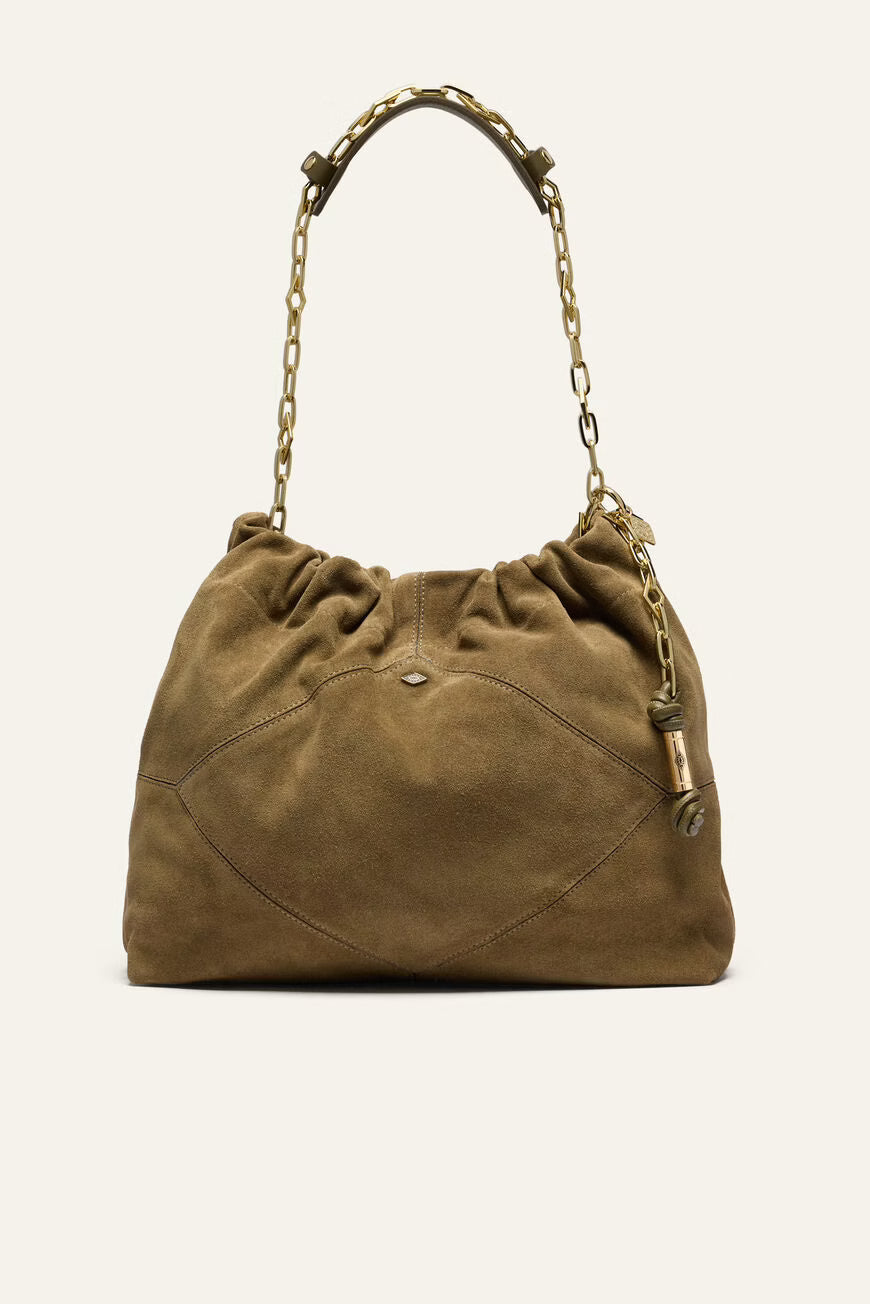 Ba&sh -Tote June Cuir Kaki
