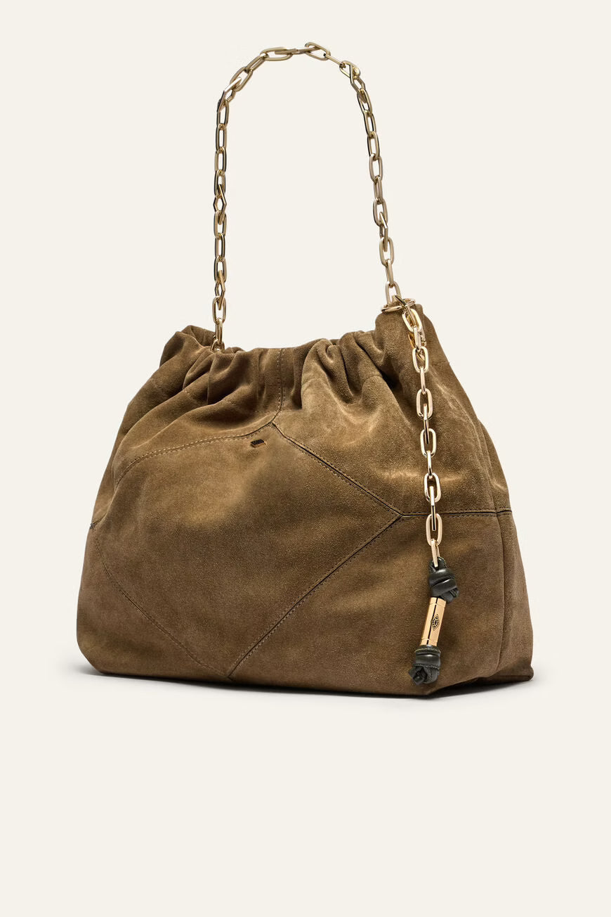 Ba&sh -Tote June Cuir Kaki