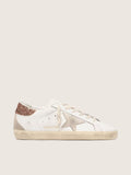 Golden Goose Super-Star avec son étoile en daim et contrefort paillettes rose pêche