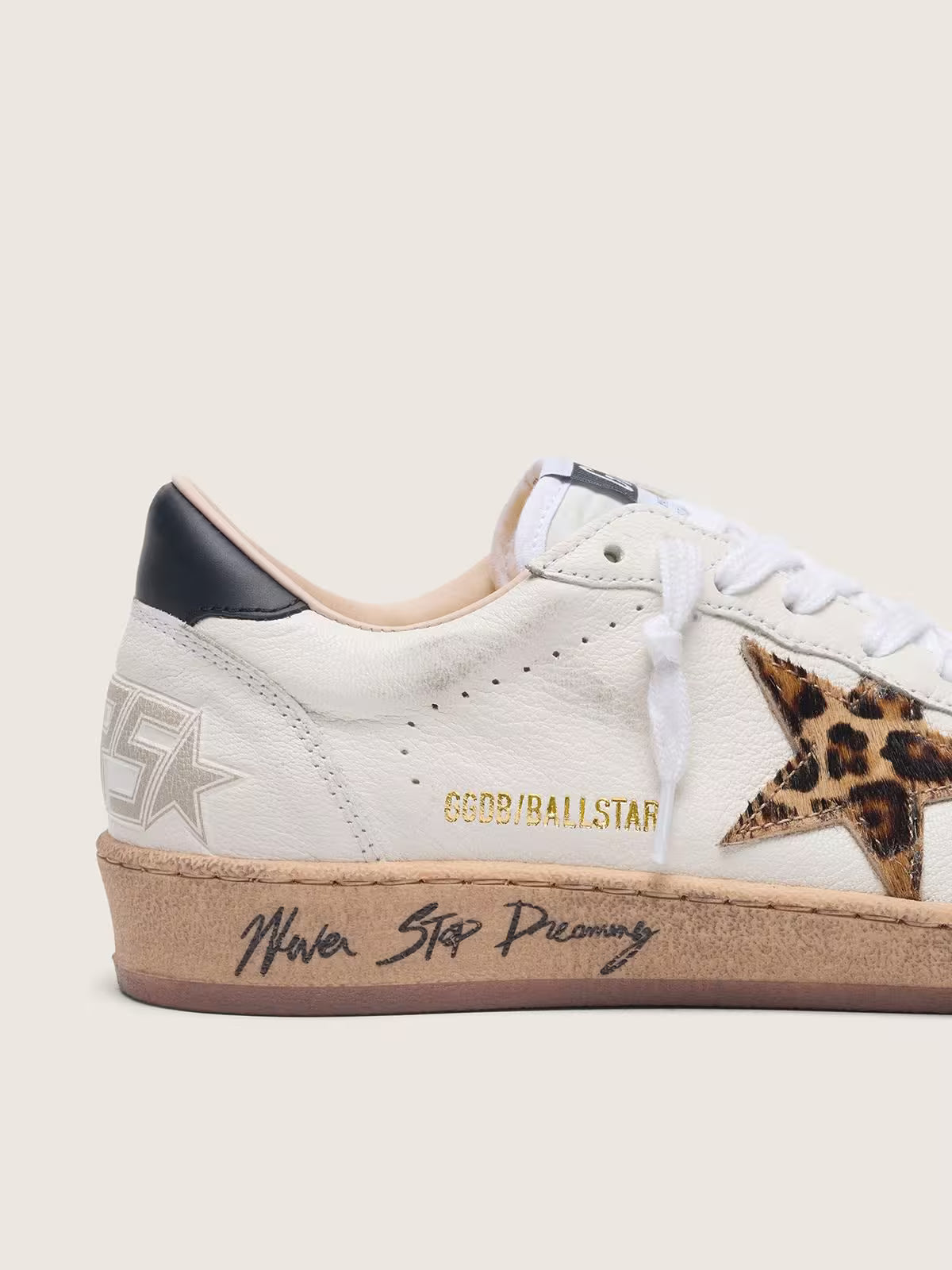 Golden Goose - Ball Star léopard & contrefort Noir