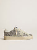 Golden Goose Hi Star, paillettes argentées, étoile daim et contrefort blanc