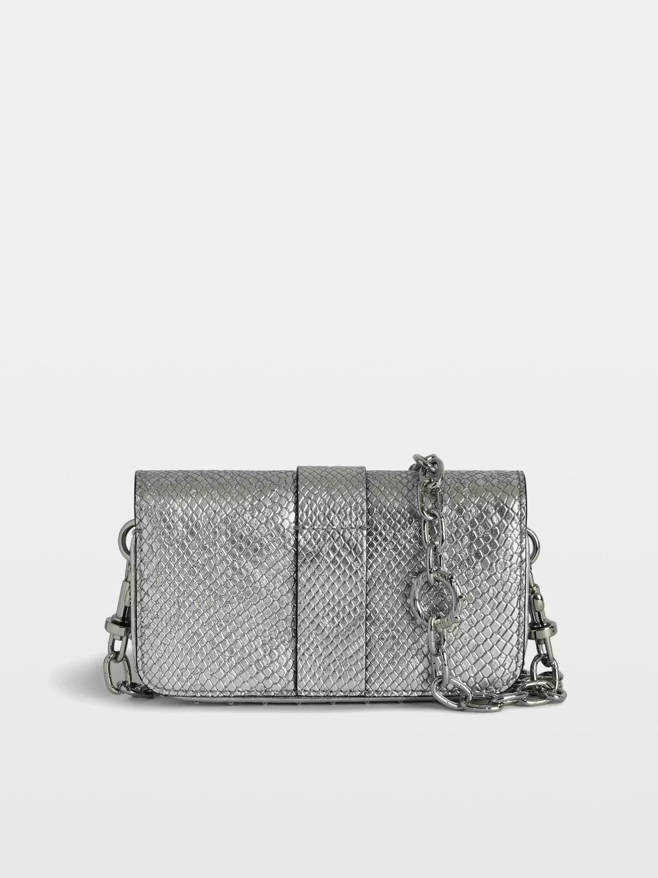 Zadig &Voltaire - Kate Wallet Vintage Patent Argenté
