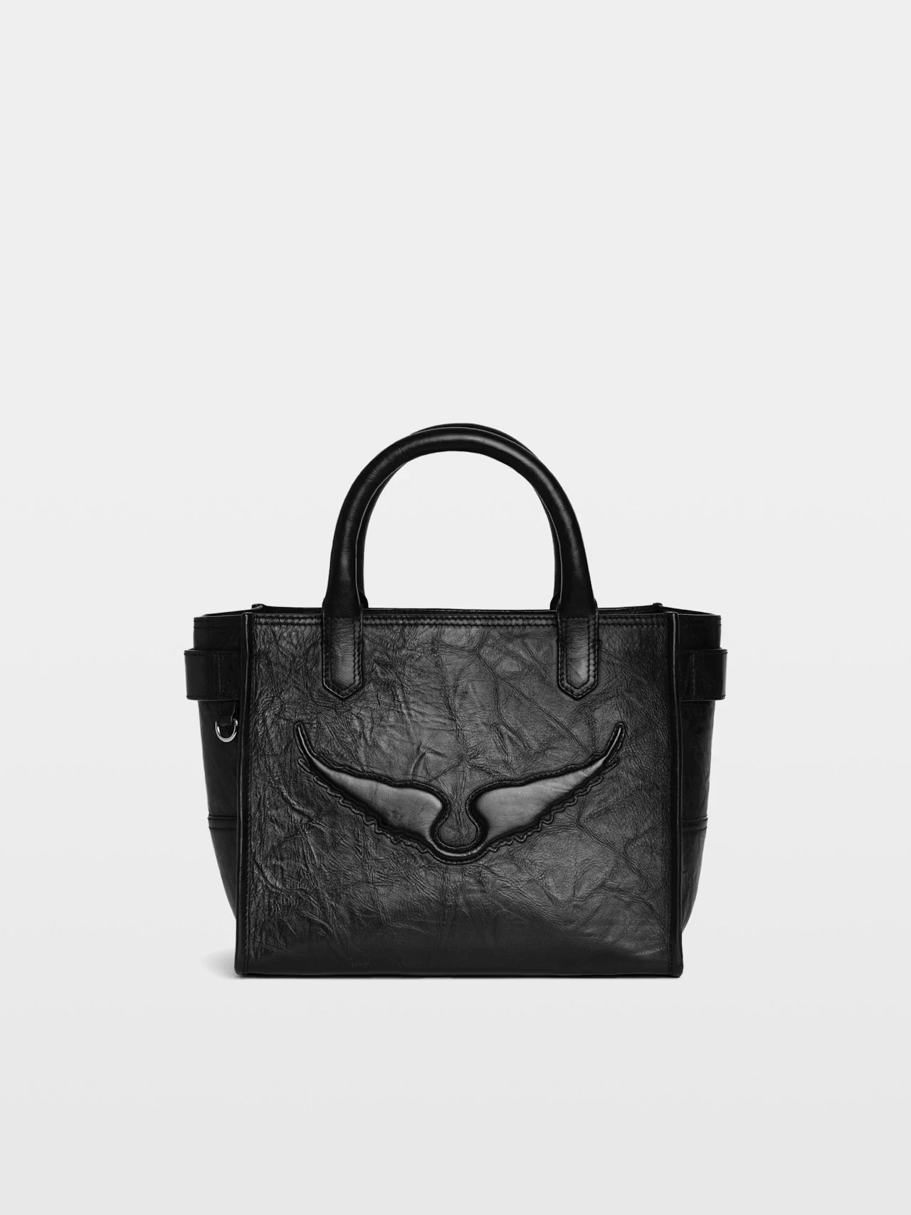 Zadig & Voltaire - Angel Tote XS Cuir Effet Froissé Noir