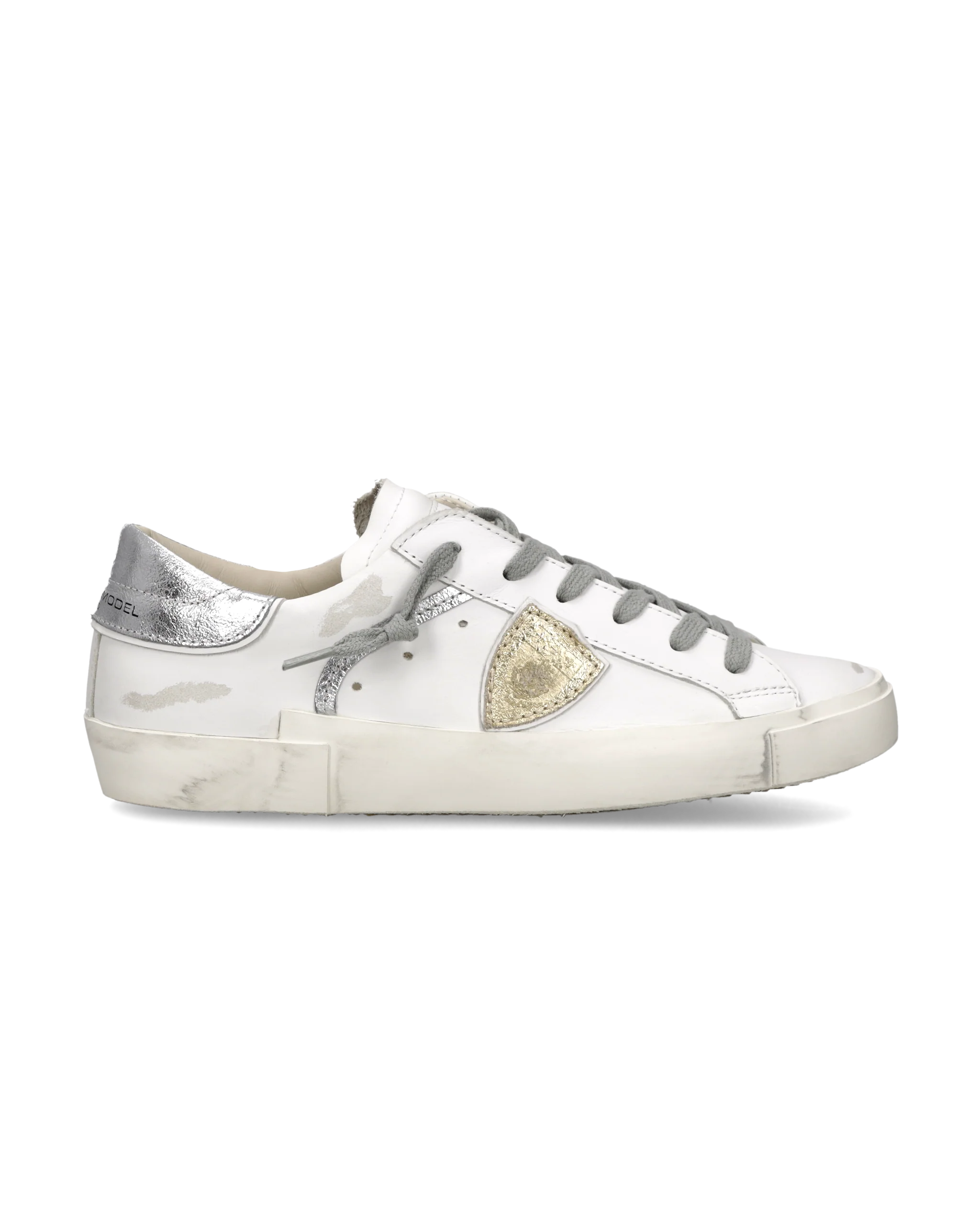 Philippe Model Prsx, blanc et argent métallisé