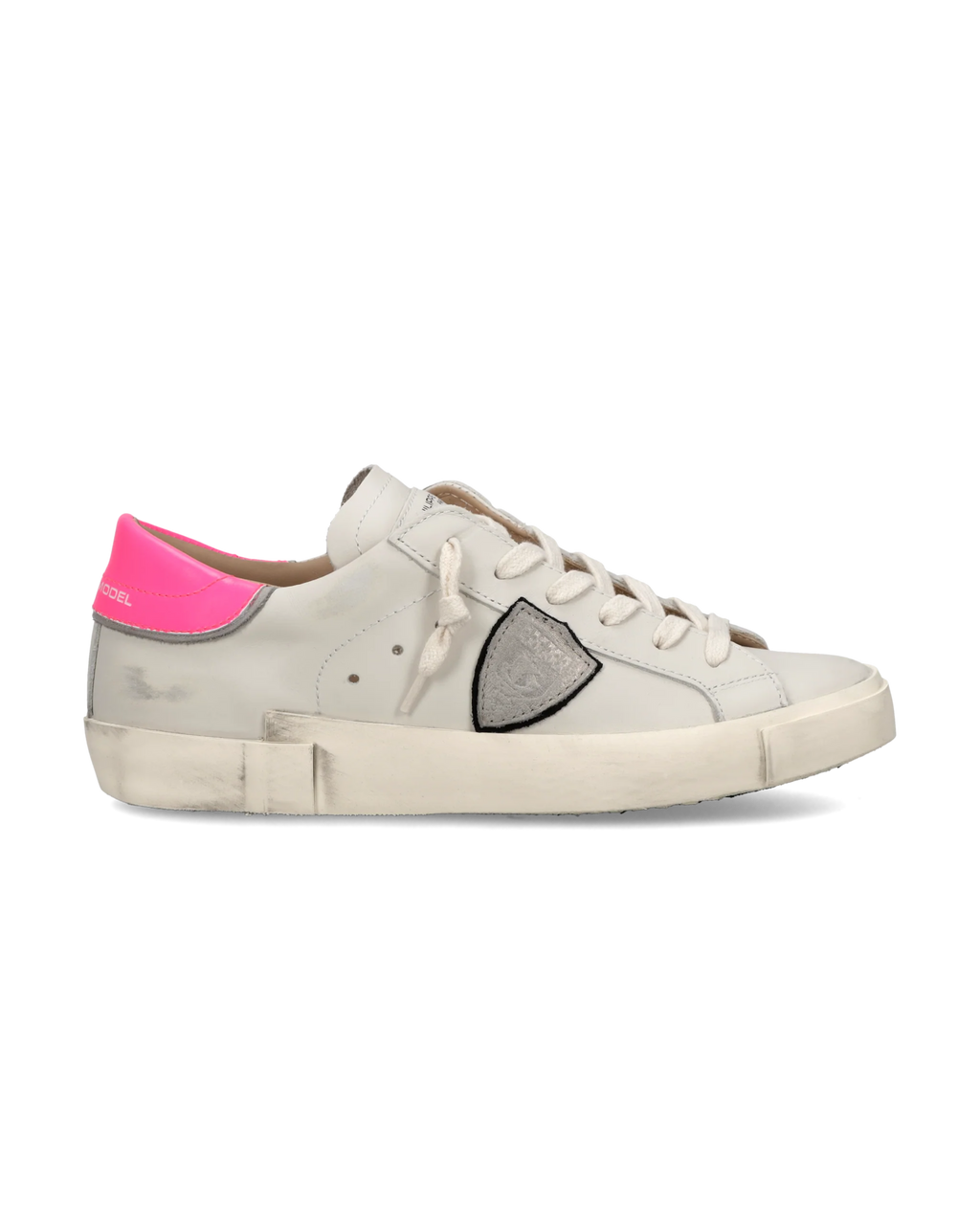 Philippe Model Prsx, blanc crème et rose fluo