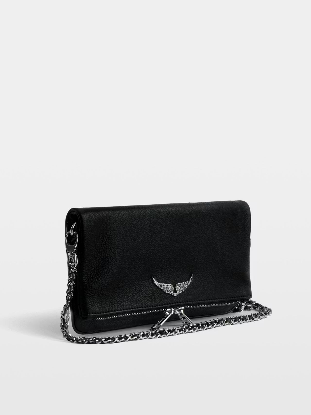 Zadig & Voltaire - Pochette Rock Cuir Grainé Noir