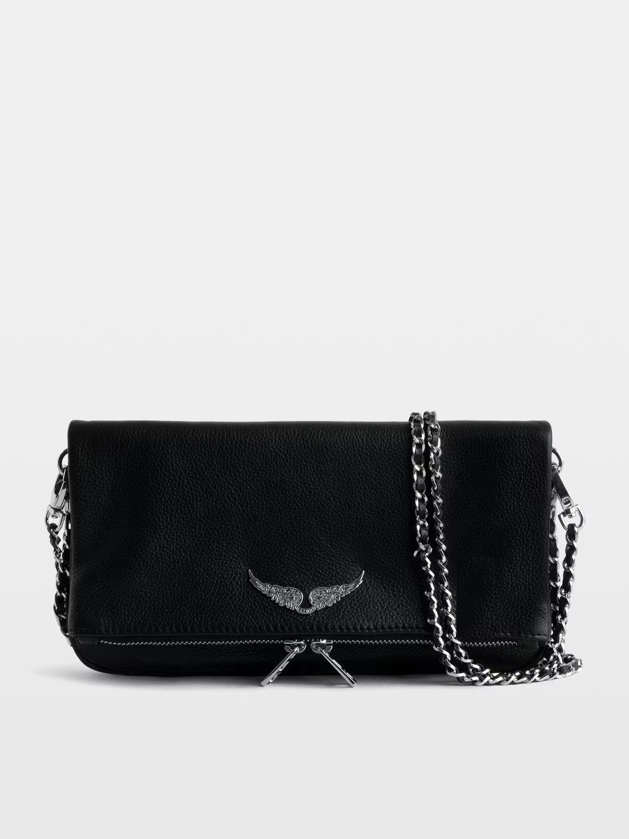 Zadig & Voltaire - Pochette Rock Cuir Grainé Noir