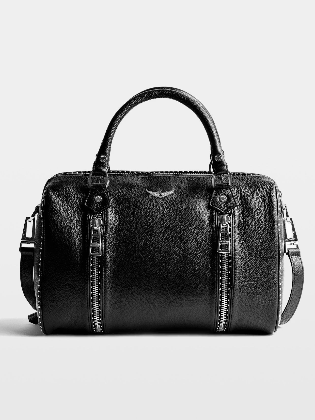 Zadig & Voltaire - Sac Sunny Medium Studs Cuir Grainé Noir